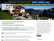 Tablet Screenshot of gasthof-almhof.com